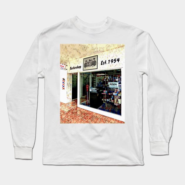 The Barbershop Long Sleeve T-Shirt by PictureNZ